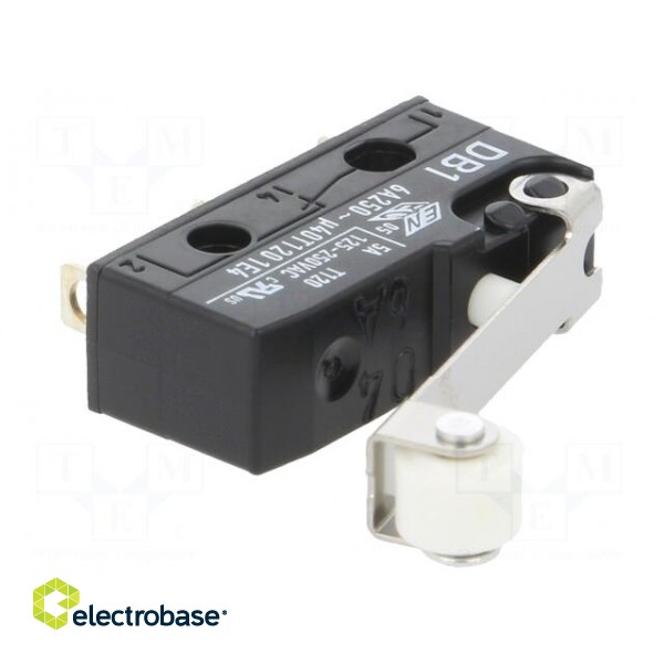 Microswitch SNAP ACTION | 6A/250VAC | 0.1A/80VDC | with roller фото 1