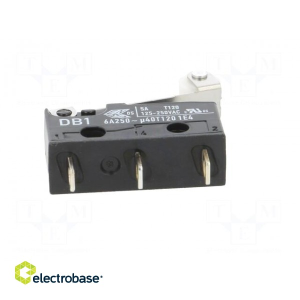Microswitch SNAP ACTION | 6A/250VAC | 0.1A/80VDC | with roller image 7