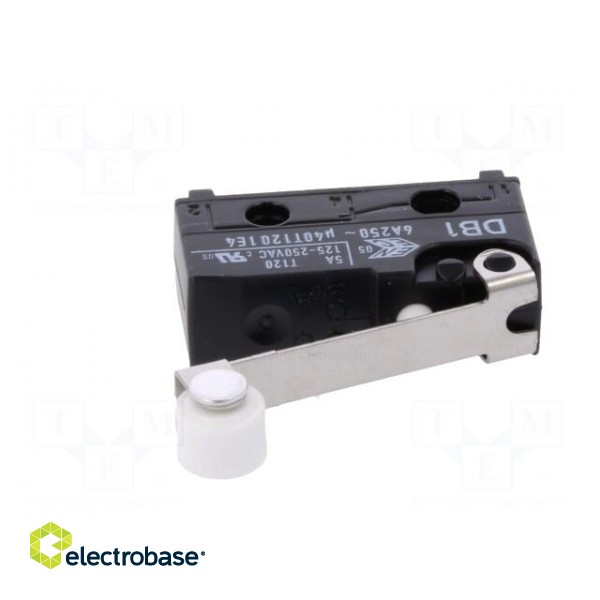 Microswitch SNAP ACTION | 6A/250VAC | 0.1A/80VDC | with roller paveikslėlis 3