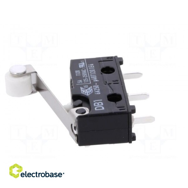 Microswitch SNAP ACTION | 6A/250VAC | 0.1A/80VDC | with roller image 5