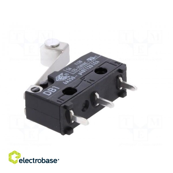 Microswitch SNAP ACTION | 6A/250VAC | 0.1A/80VDC | with roller image 6
