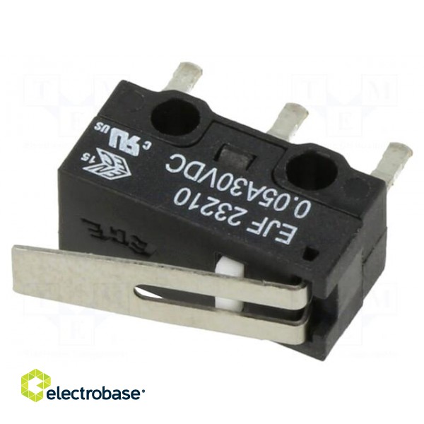Microswitch SNAP ACTION | 0.05A/30VDC | with short lever | SPDT