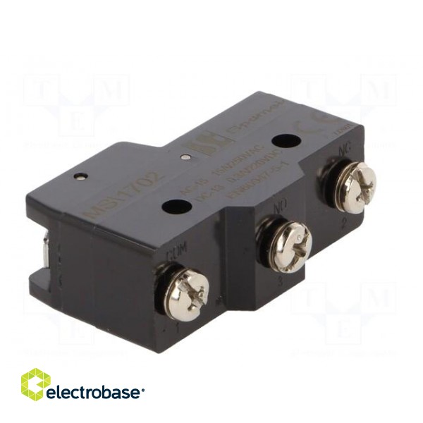 Microswitch SNAP ACTION | 15A/250VAC | 0.3A/220VDC | SPDT | ON-(ON) image 6