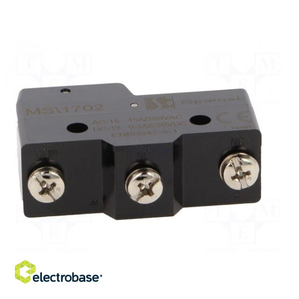 Microswitch SNAP ACTION | 15A/250VAC | 0.3A/220VDC | SPDT | ON-(ON) image 7