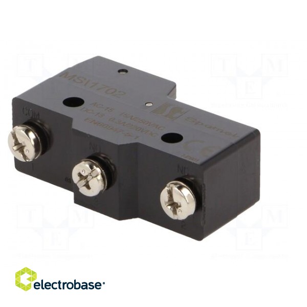 Microswitch SNAP ACTION | 15A/250VAC | 0.3A/220VDC | SPDT | ON-(ON) фото 8