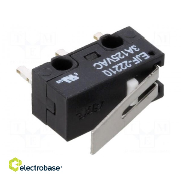 Microswitch SNAP ACTION | 3A/125VAC | 2A/30VDC | with short lever