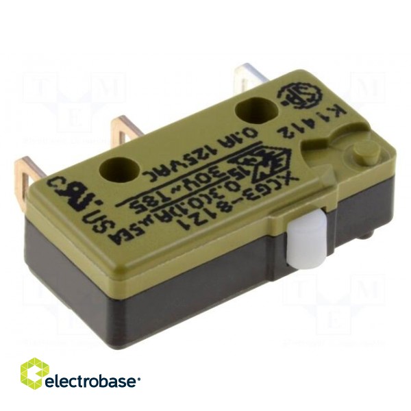 Microswitch SNAP ACTION | without lever | SPDT | 0.1A/125VAC | Pos: 2