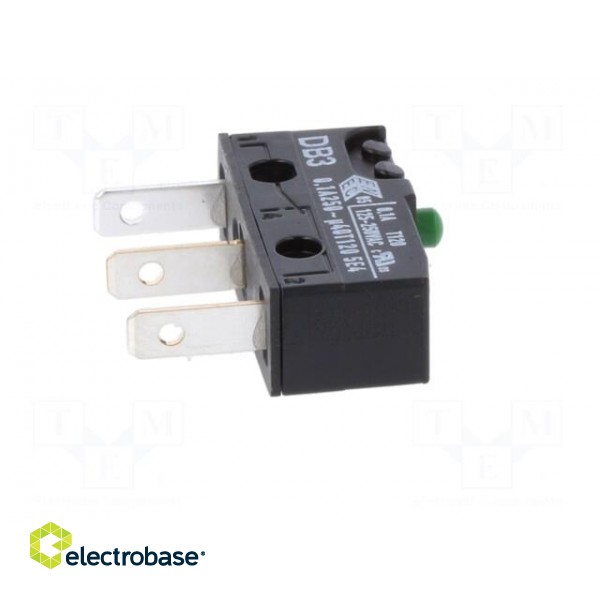 Microswitch SNAP ACTION | without lever | SPDT | 0.1A/250VAC | Pos: 2 paveikslėlis 9