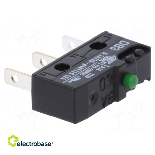 Microswitch SNAP ACTION | without lever | SPDT | 0.1A/250VAC | Pos: 2 image 1