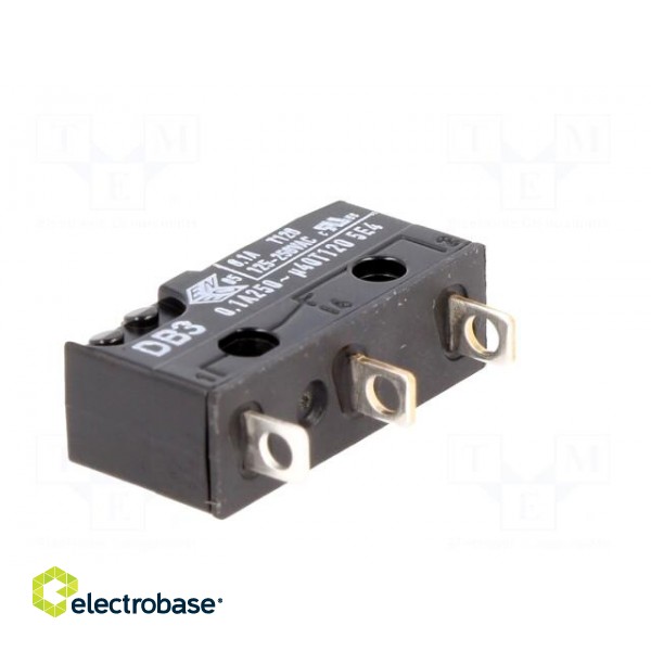 Microswitch SNAP ACTION | without lever | SPDT | 0.1A/250VAC | Pos: 2 paveikslėlis 6
