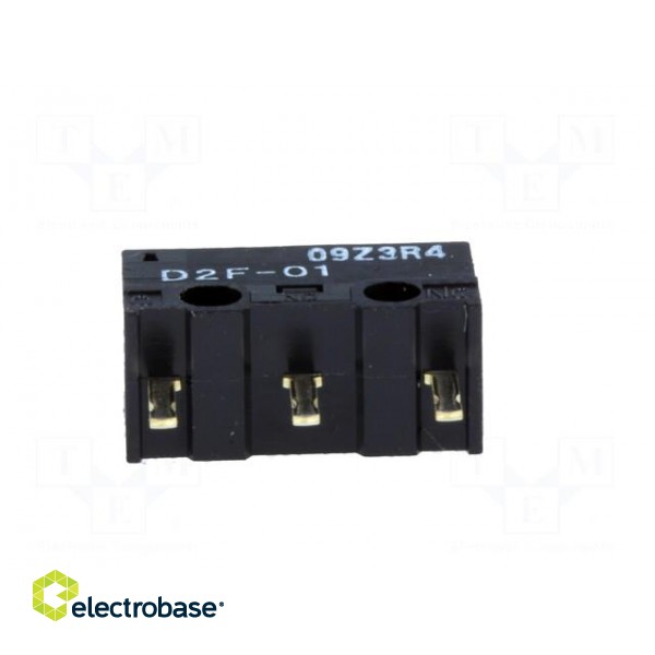 Microswitch SNAP ACTION | 0.1A/30VDC | without lever | SPDT | Pos: 2 paveikslėlis 6