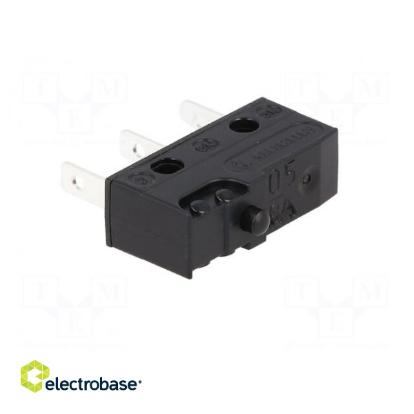 Microswitch SNAP ACTION | 10A/250VAC | 0.1A/80VDC | without lever image 2
