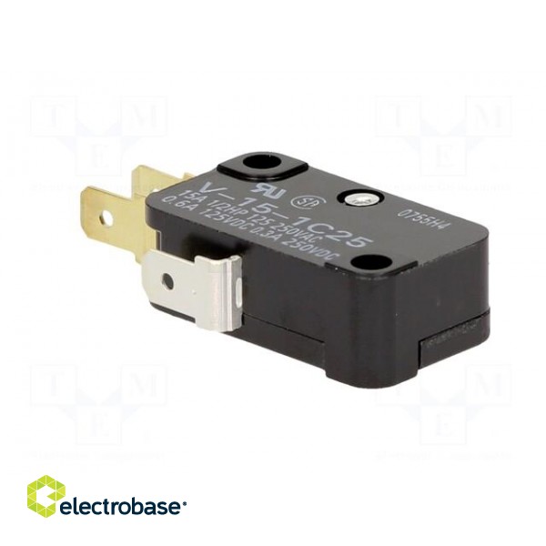 Microswitch SNAP ACTION | without lever | SPDT | 15A/250VAC | Pos: 2 фото 8