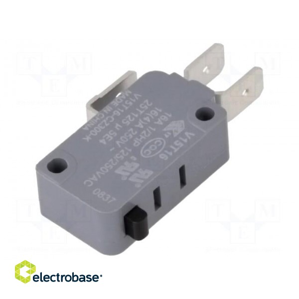 Microswitch SNAP ACTION | without lever | SPDT | 16A/250VAC | Pos: 2 image 1