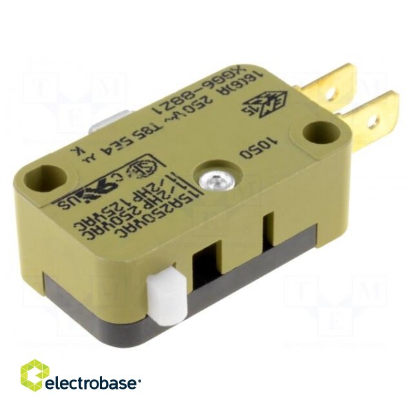 Microswitch SNAP ACTION | without lever | SPDT | 16A/250VAC | Pos: 2 image 1