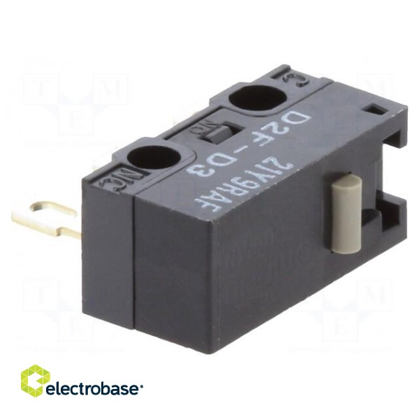 Microswitch SNAP ACTION | 3A/125VAC | without lever | SPDT | ON-(ON) image 1