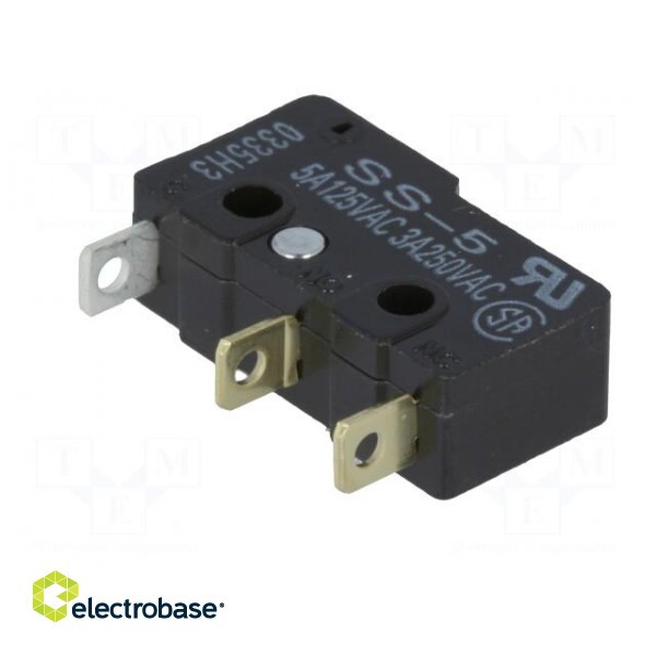 Microswitch SNAP ACTION | 5A/125VAC | without lever | SPDT | ON-(ON) paveikslėlis 8