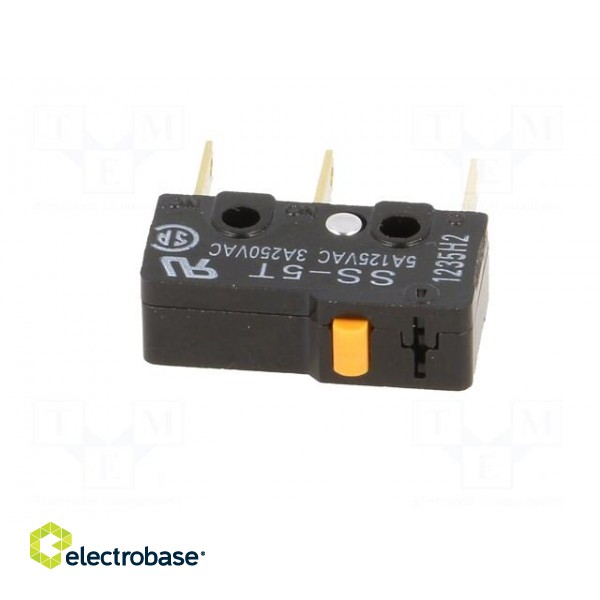 Microswitch SNAP ACTION | 5A/125VAC | without lever | SPDT | ON-(ON) image 3