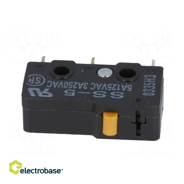 Microswitch SNAP ACTION | 5A/125VAC | without lever | SPDT | ON-(ON) paveikslėlis 3