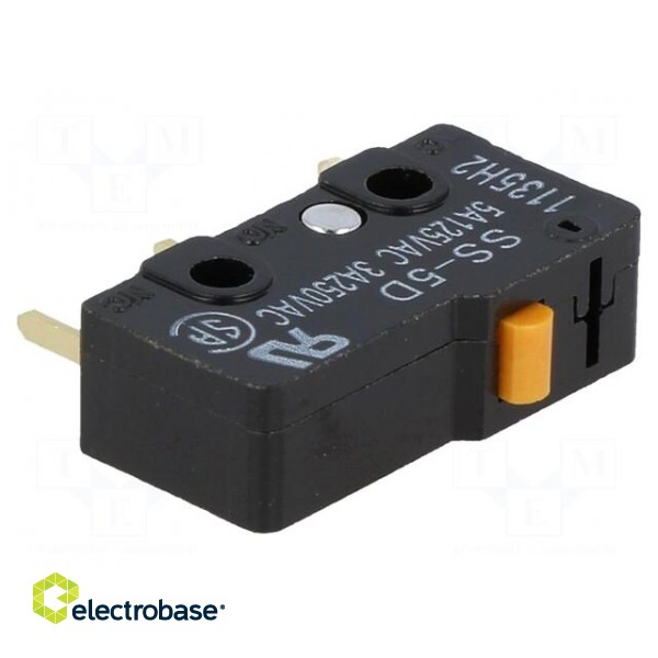 Microswitch SNAP ACTION | 5A/125VAC | without lever | SPDT | ON-(ON) image 1