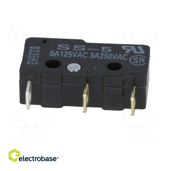 Microswitch SNAP ACTION | 5A/125VAC | without lever | SPDT | ON-(ON) paveikslėlis 7