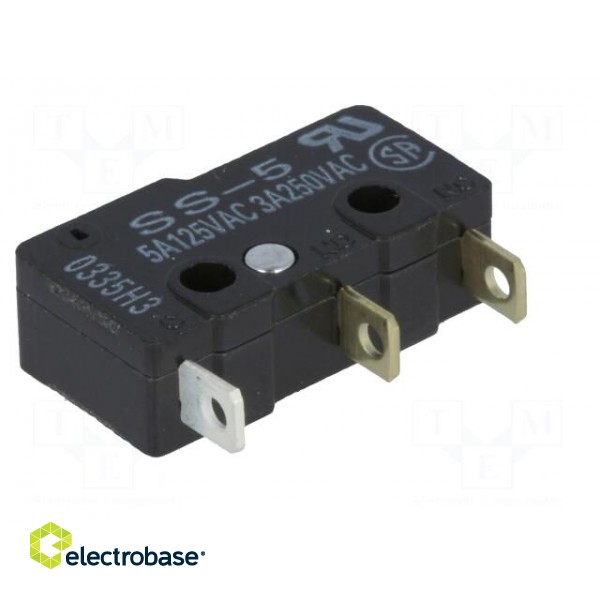 Microswitch SNAP ACTION | 5A/125VAC | without lever | SPDT | ON-(ON) фото 6