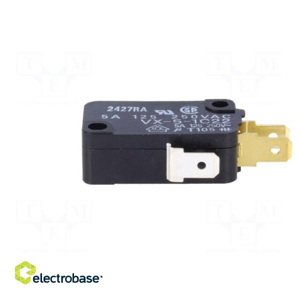Microswitch SNAP ACTION | 5A/250VAC | without lever | SPDT | ON-(ON) paveikslėlis 3
