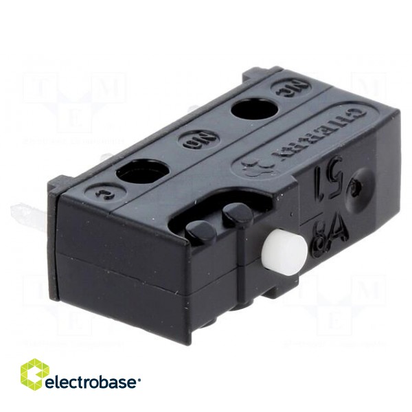 Microswitch SNAP ACTION | without lever | SPDT | 6A/250VAC | ON-(ON) image 1