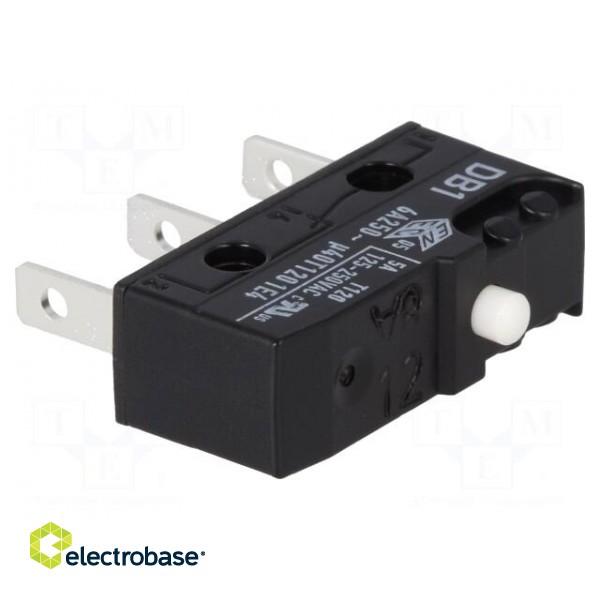 Microswitch SNAP ACTION | 6A/250VAC | 0.1A/80VDC | without lever image 1