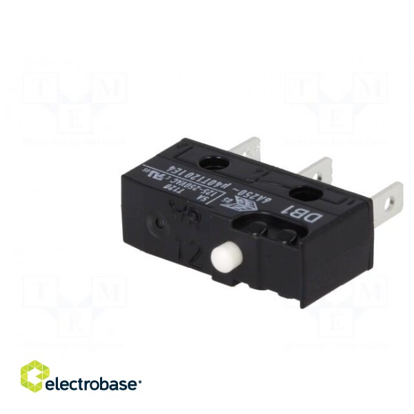 Microswitch SNAP ACTION | 6A/250VAC | 0.1A/80VDC | without lever image 4