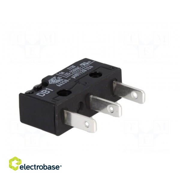 Microswitch SNAP ACTION | 6A/250VAC | 0.1A/80VDC | without lever image 6
