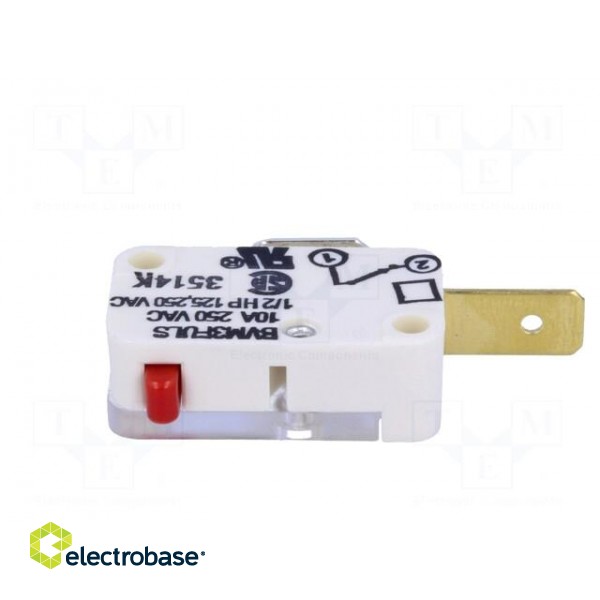 Microswitch SNAP ACTION | without lever | SPST-NC | 10A/250VAC фото 3