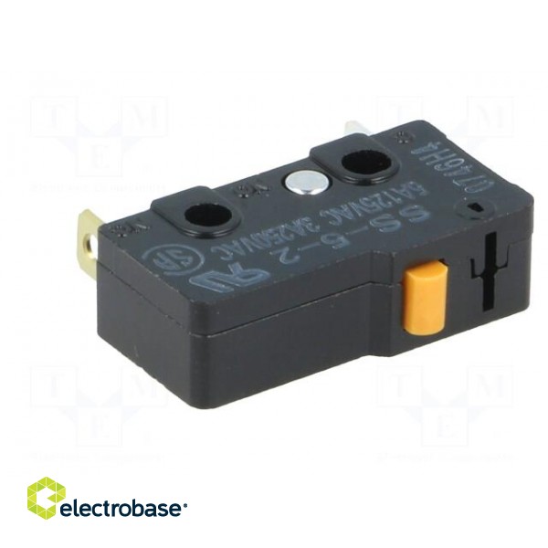 Microswitch SNAP ACTION | 5A/125VAC | without lever | SPST-NC | IP40 paveikslėlis 2