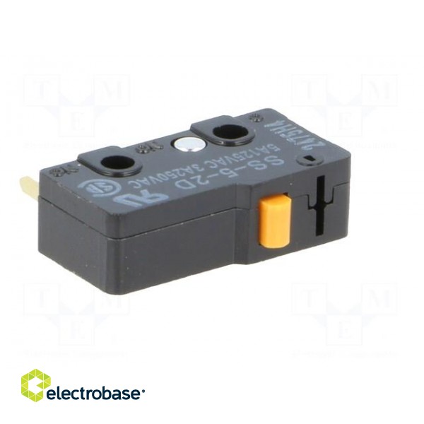 Microswitch SNAP ACTION | 5A/125VAC | without lever | SPST-NC | IP40 фото 2