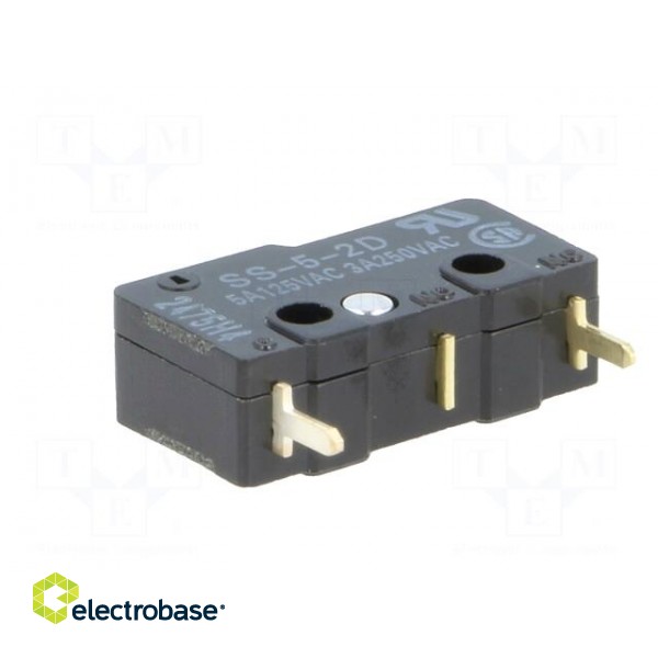 Microswitch SNAP ACTION | 5A/125VAC | without lever | SPST-NC | IP40 image 6