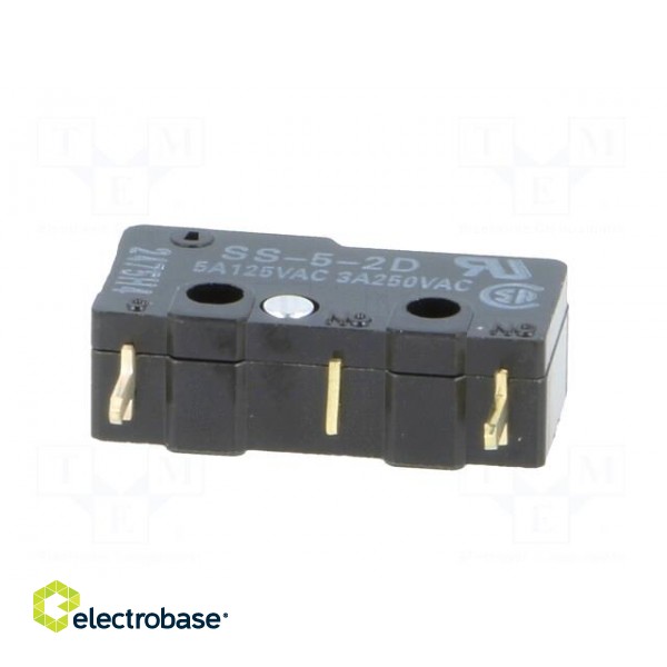 Microswitch SNAP ACTION | 5A/125VAC | without lever | SPST-NC | IP40 фото 7
