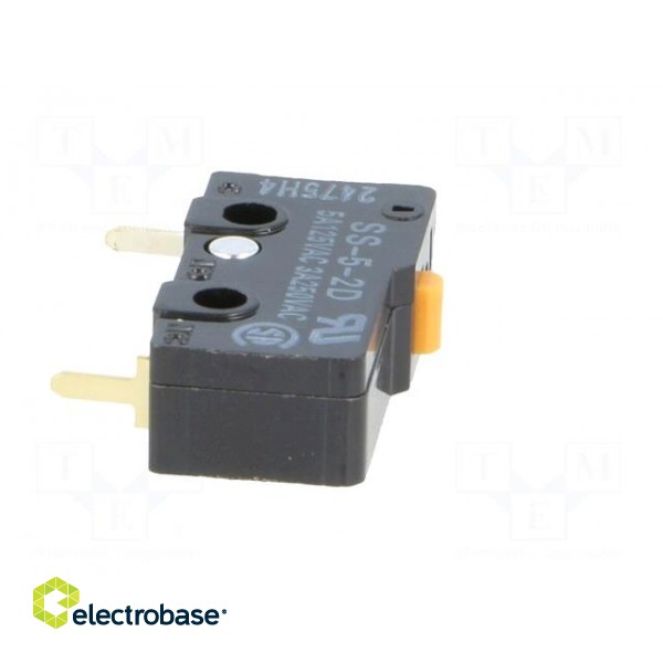 Microswitch SNAP ACTION | 5A/125VAC | without lever | SPST-NC | IP40 фото 9