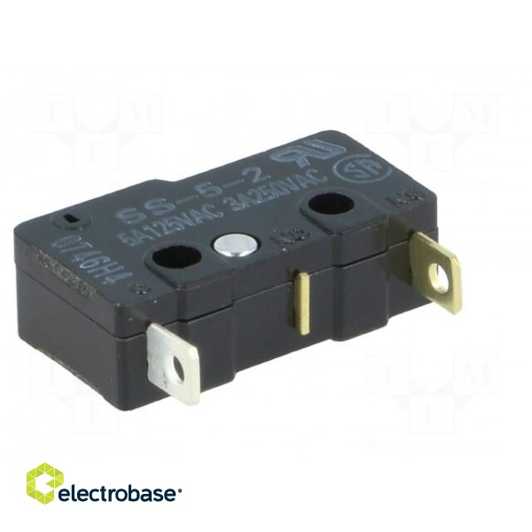 Microswitch SNAP ACTION | 5A/125VAC | without lever | SPST-NC | IP40 фото 6