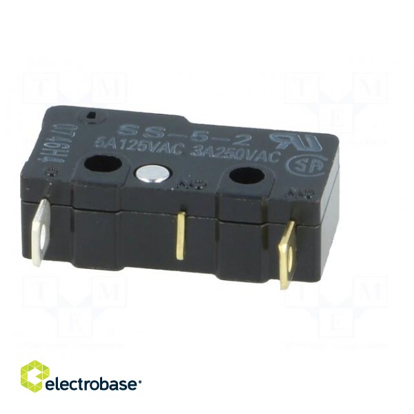 Microswitch SNAP ACTION | 5A/125VAC | without lever | SPST-NC | IP40 image 7