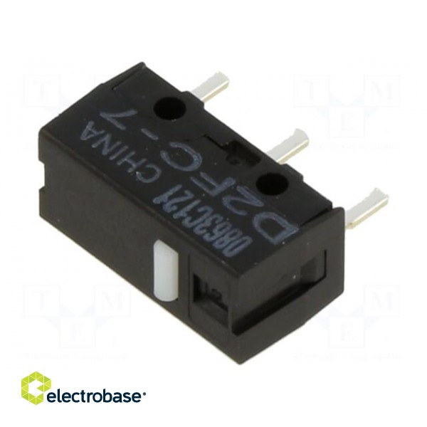 Microswitch SNAP ACTION | 0.001A/6VDC | without lever | SPST-NO