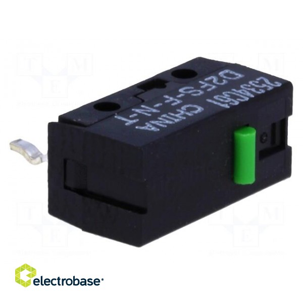Microswitch SNAP ACTION | without lever | SPST-NO | 0.1A/6VDC | IP40 paveikslėlis 1