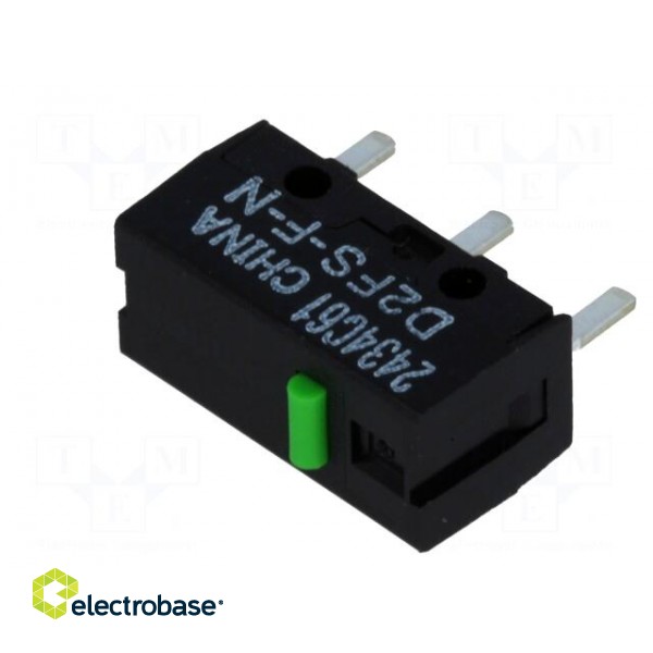 Microswitch SNAP ACTION | without lever | SPST-NO | 0.1A/6VDC | IP40 paveikslėlis 2