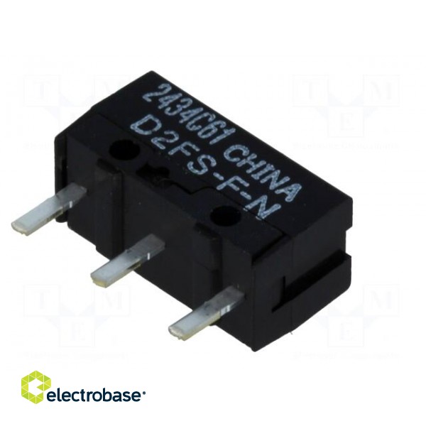 Microswitch SNAP ACTION | without lever | SPST-NO | 0.1A/6VDC | IP40 paveikslėlis 6