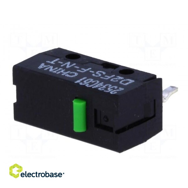 Microswitch SNAP ACTION | 0.1A/6VDC | without lever | SPST-NO | IP40 image 4