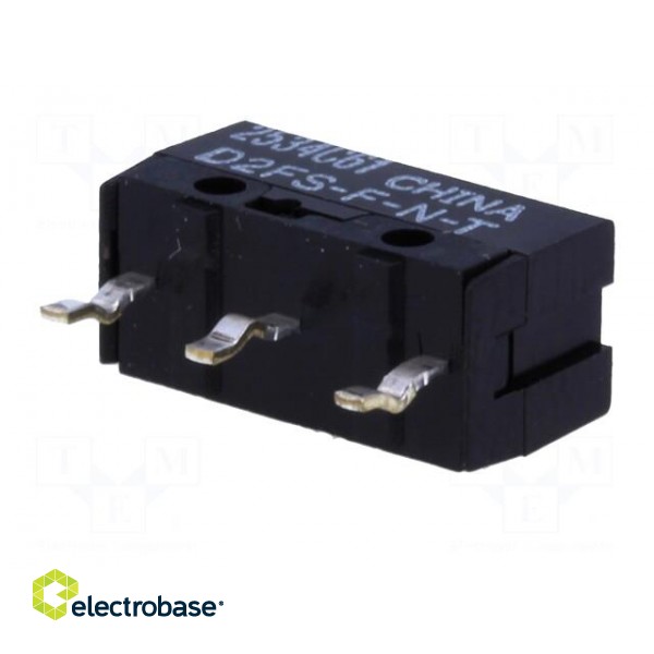Microswitch SNAP ACTION | without lever | SPST-NO | 0.1A/6VDC | IP40 paveikslėlis 8