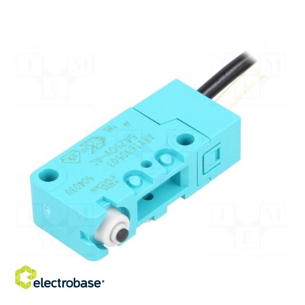 Microswitch SNAP ACTION | 5A/250VAC | without lever | SPST-NO | IP67
