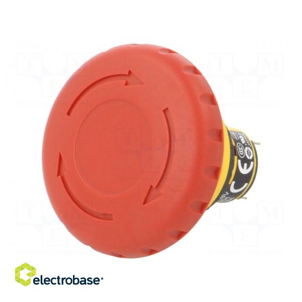 Switch: emergency stop | 16mm | Stabl.pos: 2 | NC x2 | red | IP65 | Pos: 2 image 1