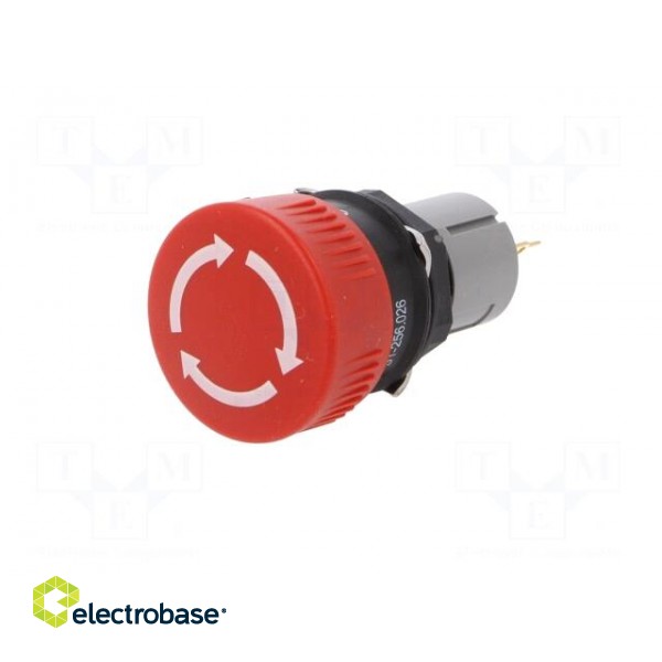 Switch: emergency stop | 16mm | Stabl.pos: 2 | NC | red | none | IP65 | 51 image 2