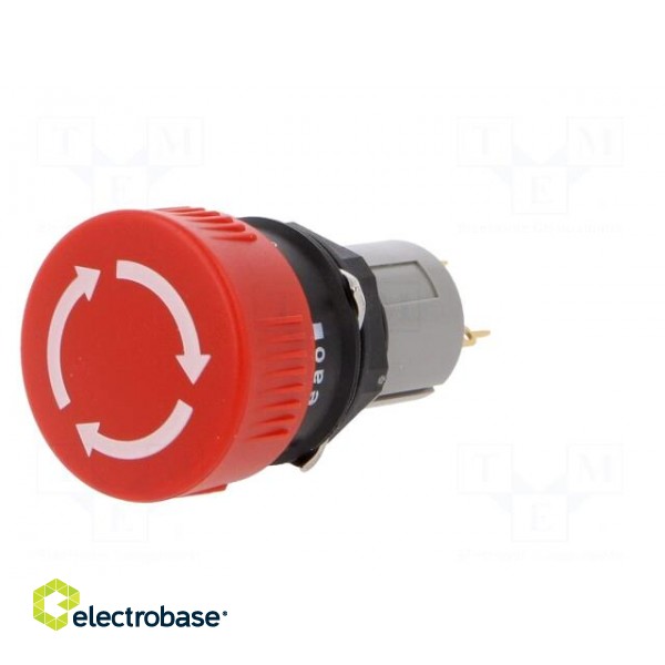 Switch: emergency stop | 16mm | Stabl.pos: 2 | NC x2 | red | none | IP65 image 2