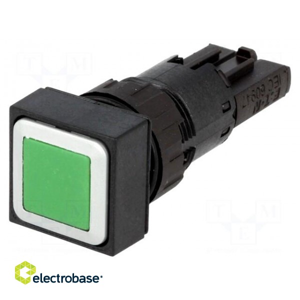 Switch: push-button | Stabl.pos: 1 | 16mm | green | Pos: 2 | -25÷70°C image 1